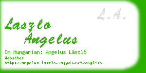 laszlo angelus business card
